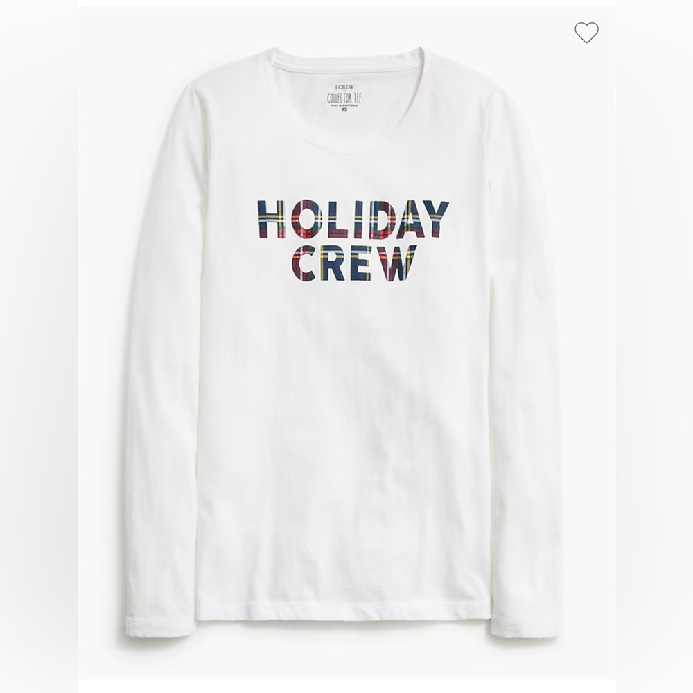 Jcrew Factory Plaid "Holiday crew" graphic tee
